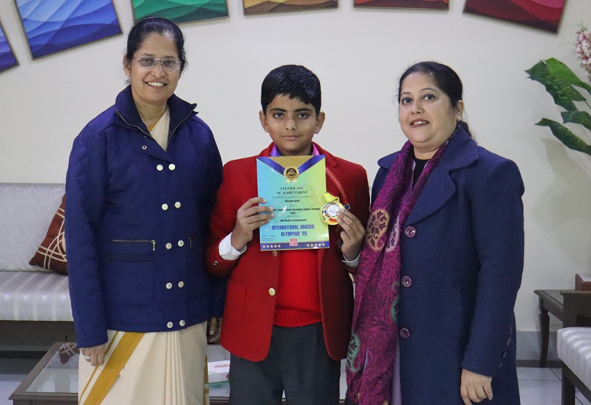 GOLD MEDAL AND A CERTIFICATE IN INTERNATIONAL ABACUS OLYMPIAD